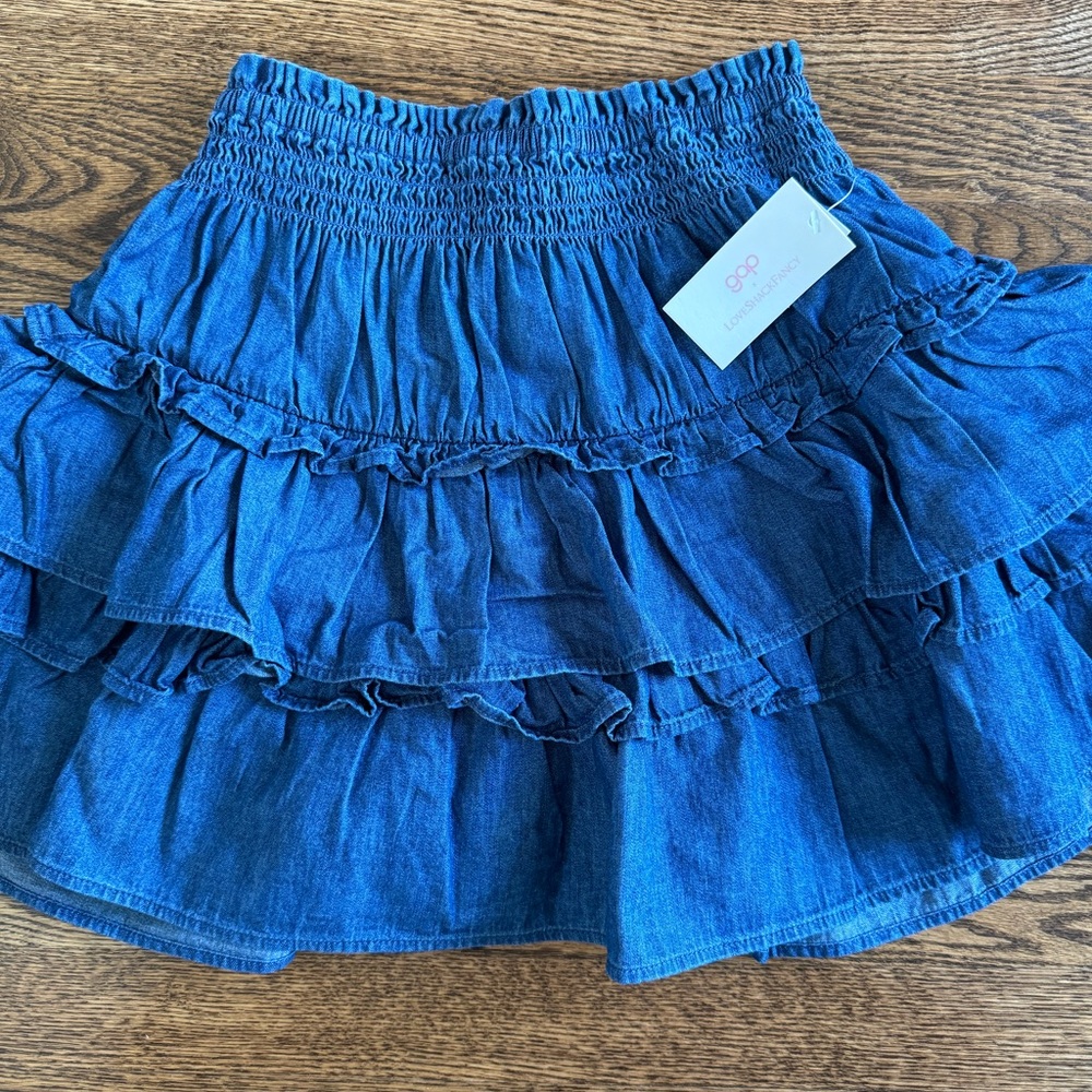 Gap x Love Shack Fancy collaboration Girl’s Denim Skirt (Size 14-16)